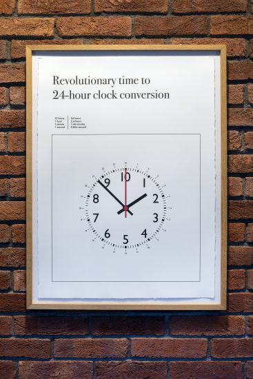 Revolutionary time to 24-hour clock conversion, Toril Johannessen. Fotograf: Thor Brødreskift
