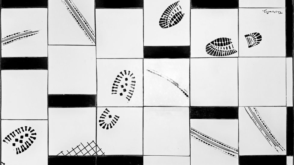(bordplate med fliser i sort/hvitt), Yngvild Fagerheim. Fotograf: KORO/Cathrine Wang