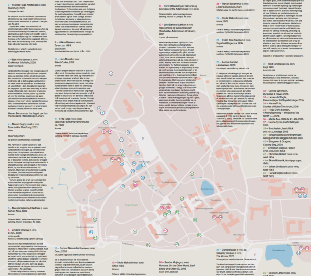 <em>Utsnitt av kart til kunstvandring på Campus Ås</em>, 