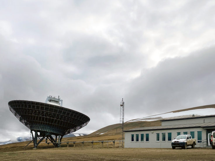 EISCAT Svalbard Radar. Fotograf: Eli Skatvedt