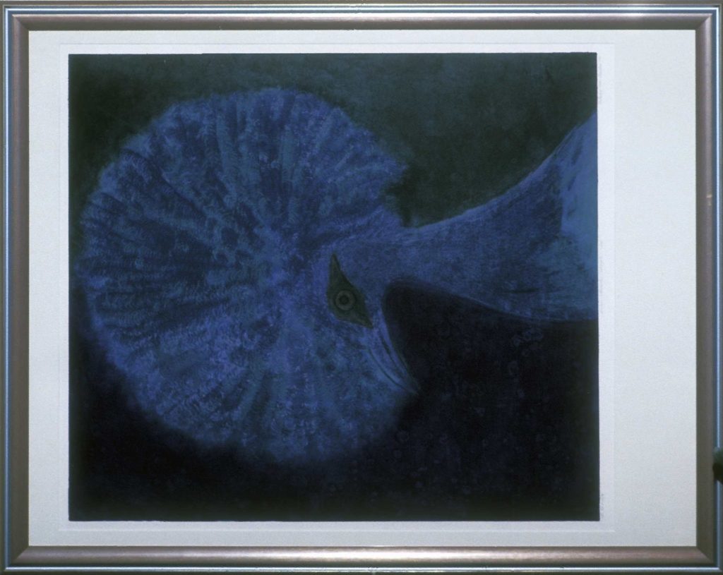 <em>Blå kronefugl</em>, Ferdinand Finne. Photographer: Ukjent