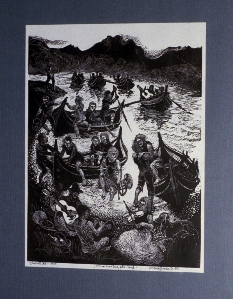 <em>Musikantane går i land</em>, Marit Bockelie. Photographer: Utsmykkingsfondets arkiv