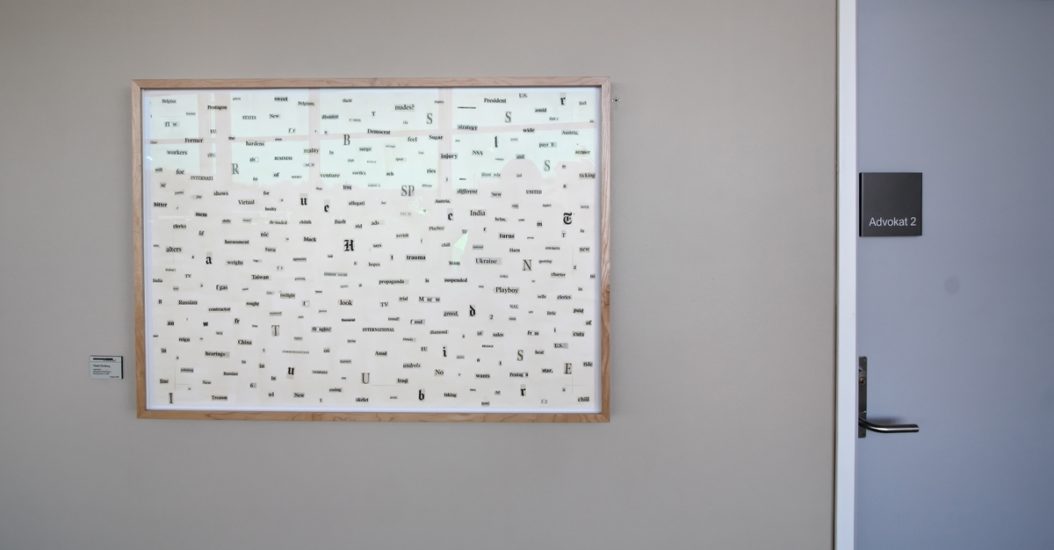 <em>Large Words. IHT, Monday January 2, 2006</em>, Vibeke Tandberg. Photographer: Werner Zellien