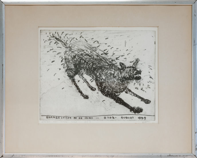 <em>Sommerskisse av en hund</em>, Knut Skaun Sveen. Photographer: Susann Jamtøy